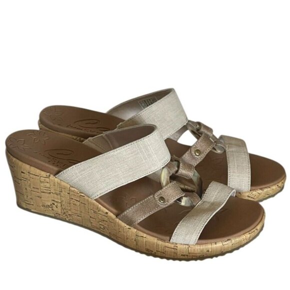 Skechers Women's Beverlee-Sail Away Wedge Sandal Size 8 - Picture 3 of 8